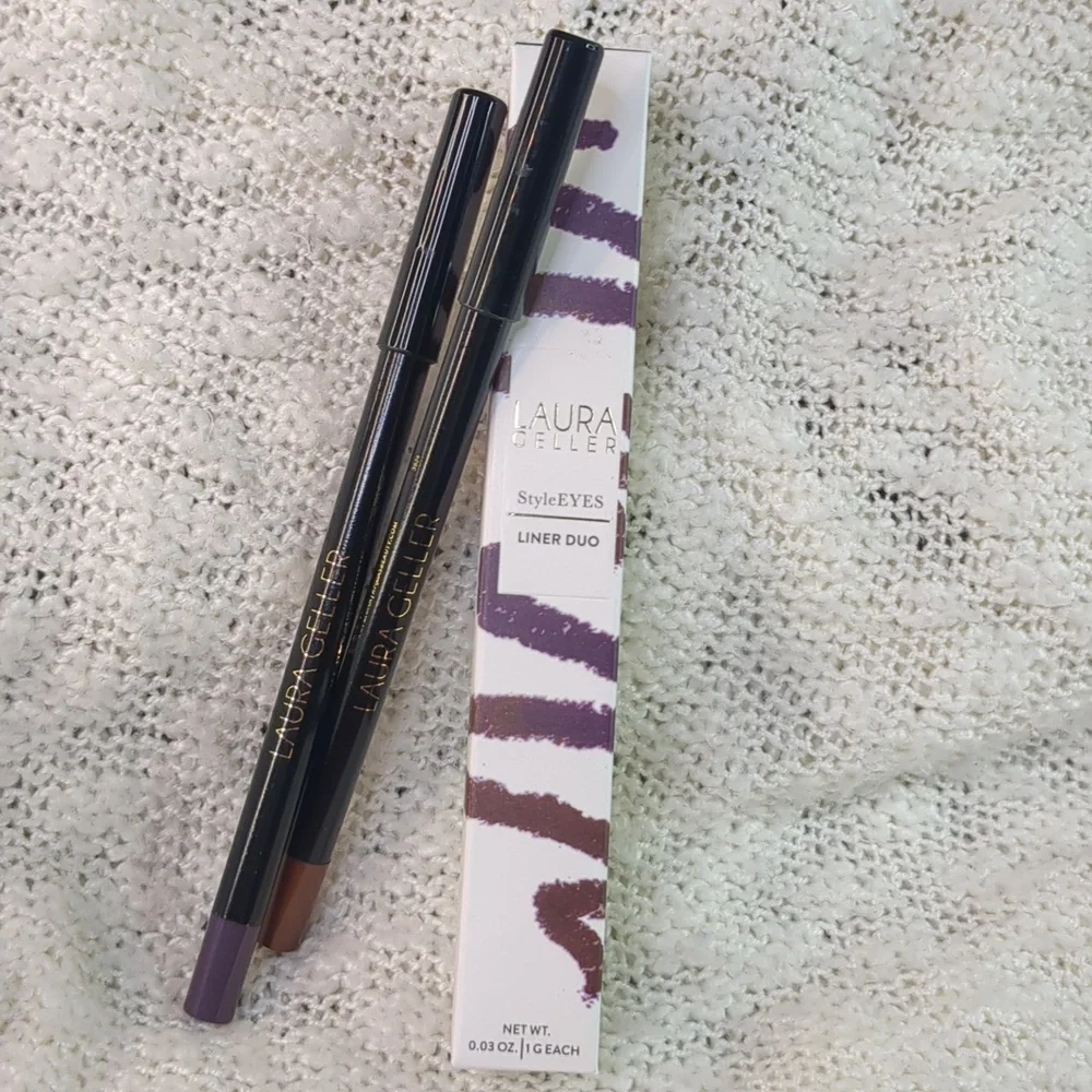 Laura Geller StyleEYES Liner Duo in Royal Plum/Warm Cocoa, 2g/0.06oz